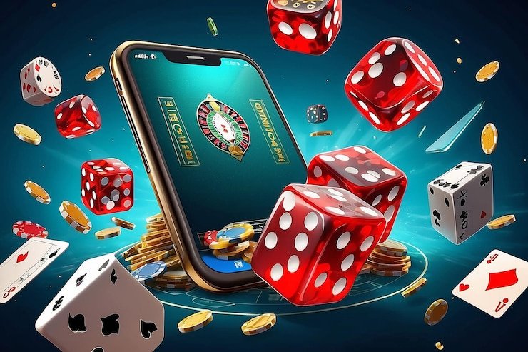 Pengguna membaca syarat bonus di ponsel